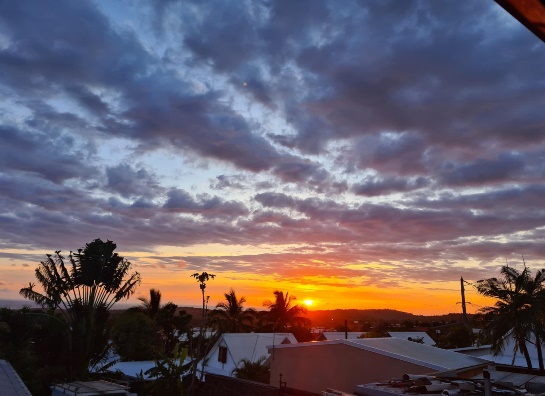 Coucher de soleil depuis le Vétibunga
